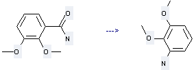 Benzamide,2,3-dimethoxy- can be used to produce 2,3-dimethoxy-aniline